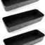 Contenedor fieltro 10.5x3.5" pack 3 carbón