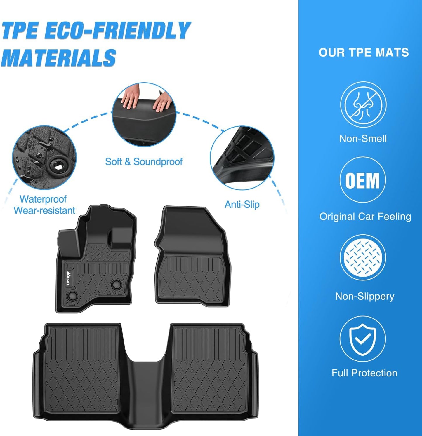 Tapetes piso Ford Flex resistentes servicio pesado