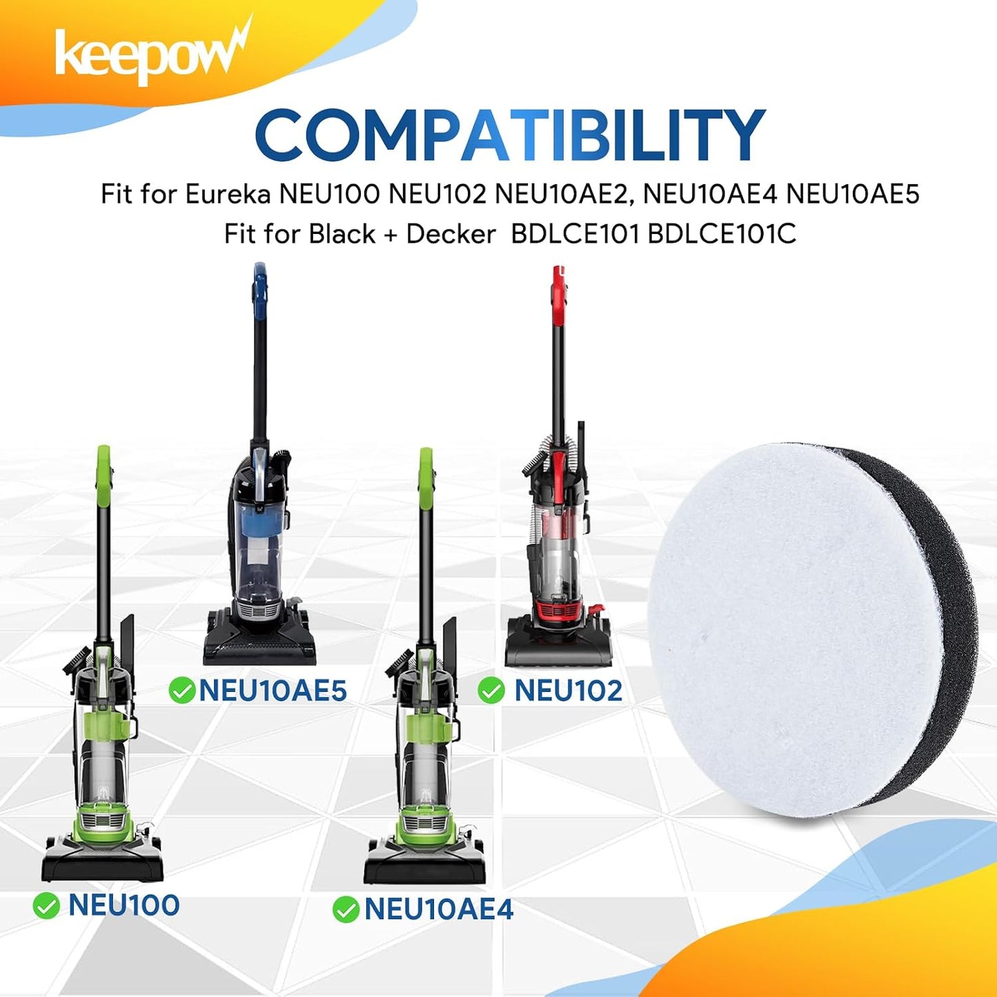 Filtros NEU100 para Eureka Airspeed paquete 4