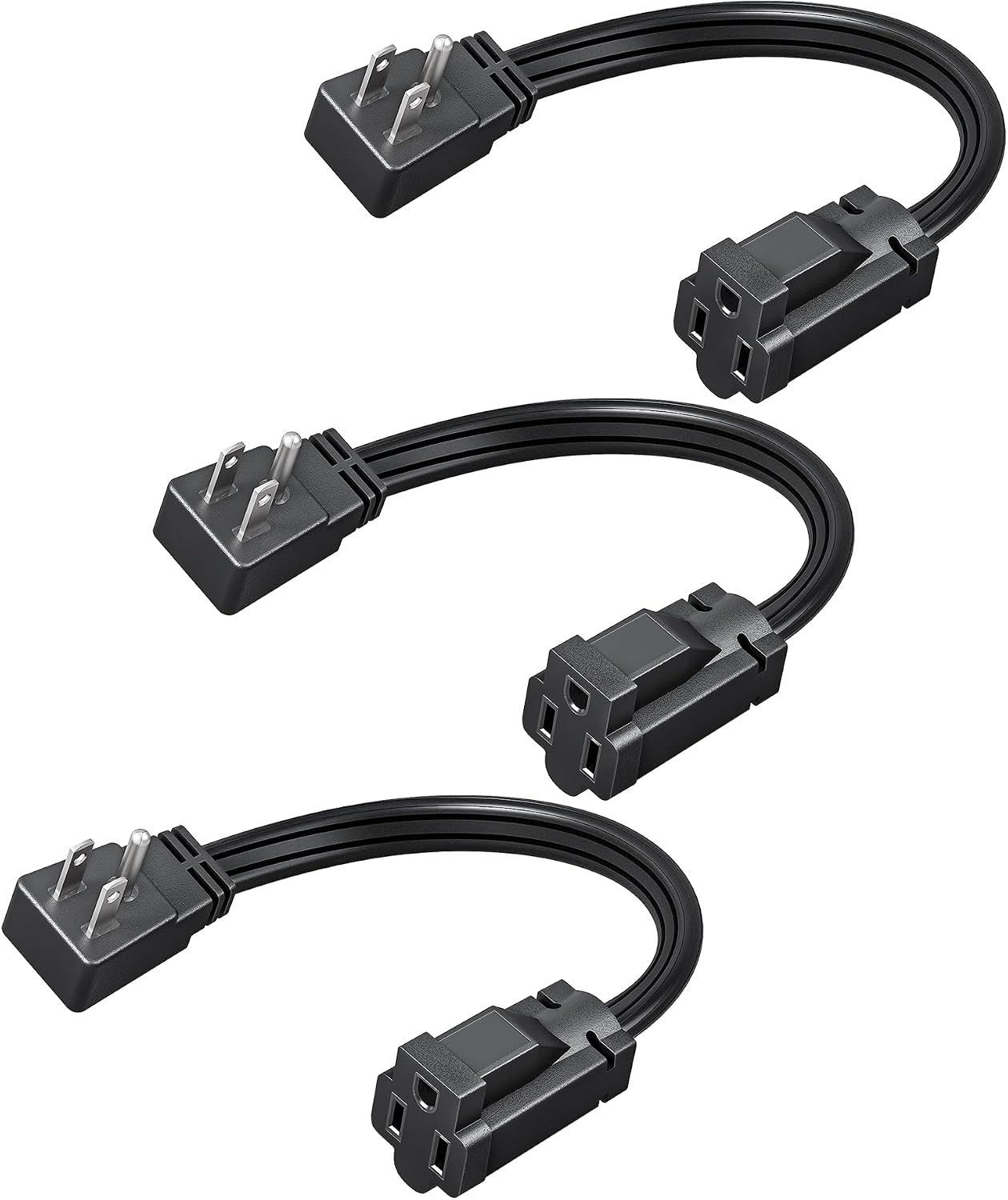 Cable extensión 1 pie 15A plano para electrodomésticos