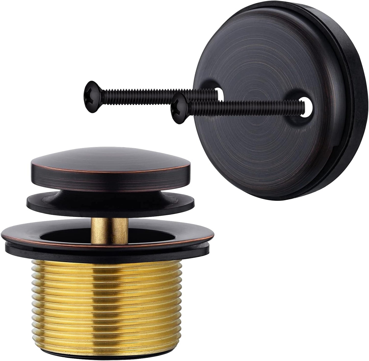Kit drenaje bañera con punta latón y bronce 2 agujeros