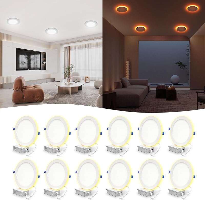 12 Luces LED Empotradas 8" Regulable 15W ETL