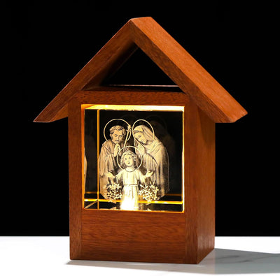 Luz nocturna madera grabada 3D regalo mujer
