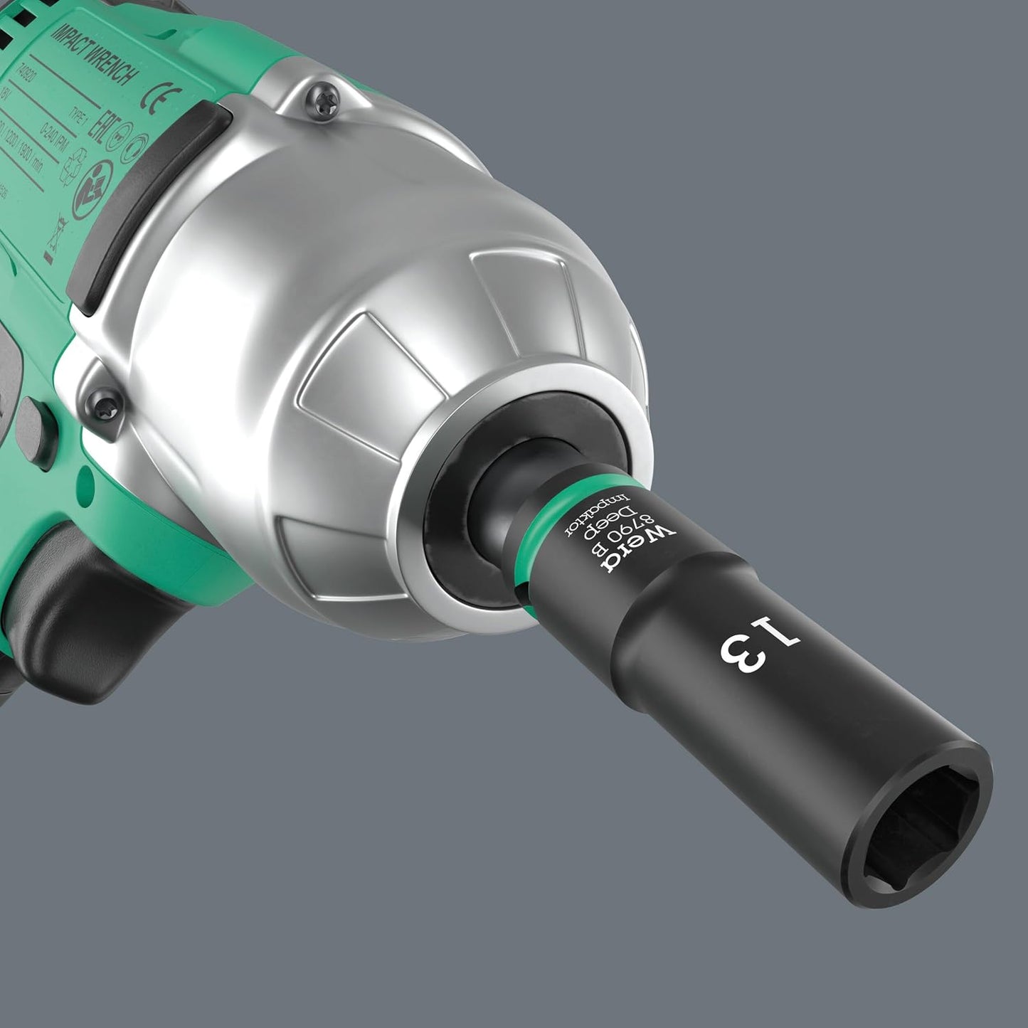 B Impaktor llave de boca 3/8 con unidad 7/8x2.480