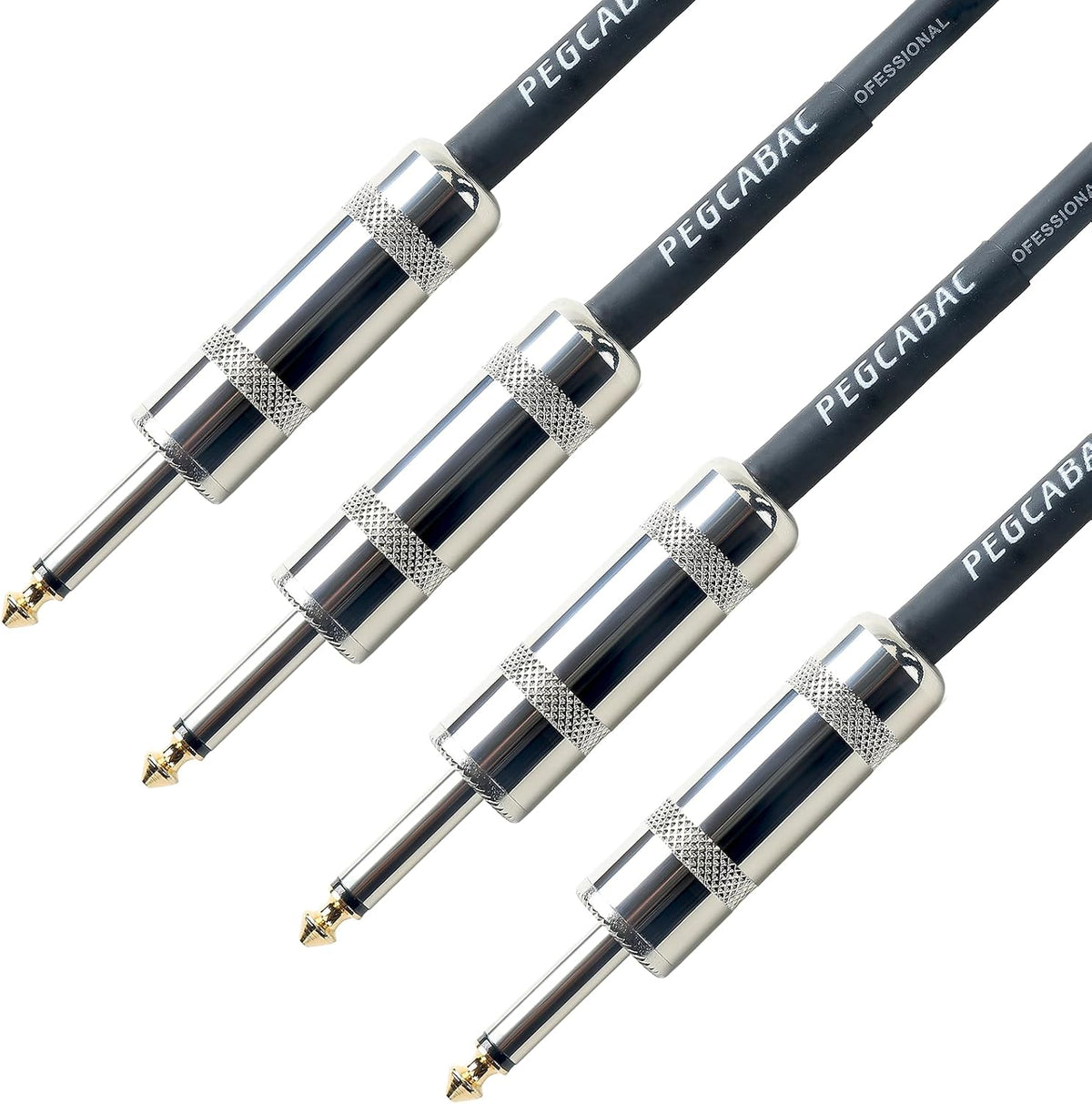 Cable altavoz chapado oro 6ft 2 pzas cobre 12AWG TS macho