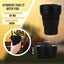 Vaso plegable silicona 15oz con pajilla y tapa color negro