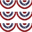 Bandera plisada EE.UU. 3x6ft set 6 decoración 4 de julio