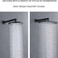 Extensor ducha 16" acero inox negro mate con brida