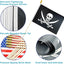 12 Banderas Jolly Roger de madera 5x8"