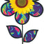 Girador viento girasol psicodélico azul 12" para jardín