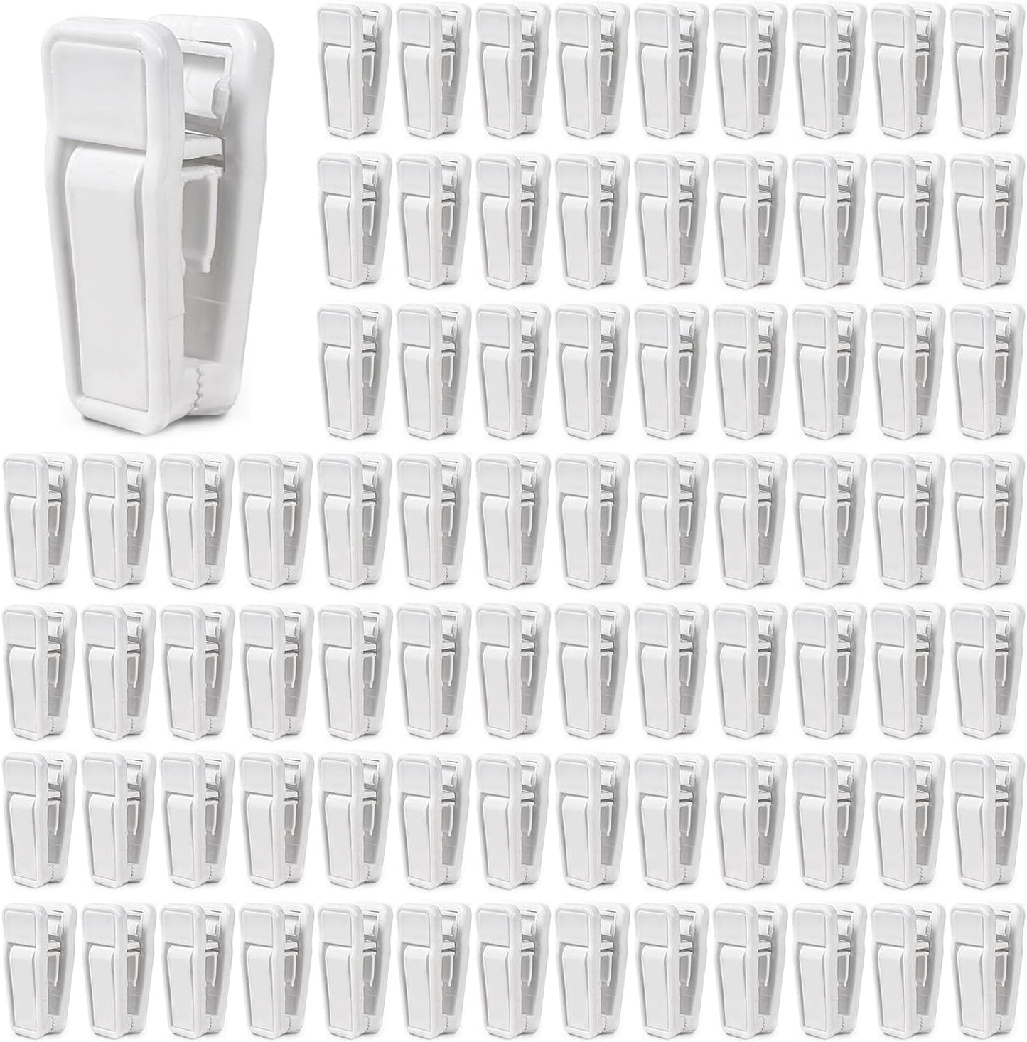 80 Pzas Clips Plástico Perchas Bebé Dedos Terripleto Blanco