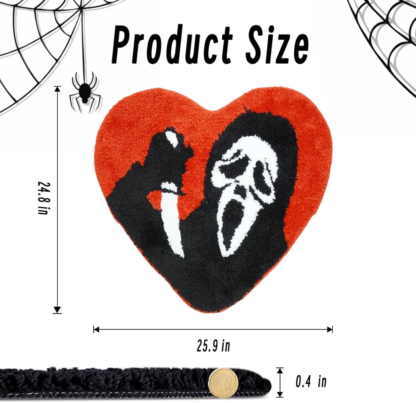 Alfombra baño Halloween calavera cuchillo antiderrap