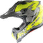 Casco motocross estilo pista JH601 dinosaurio amarillo