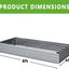 2 Pzas Jardinera Metal Rectangular Exteriores 8x4x1ft Plata
