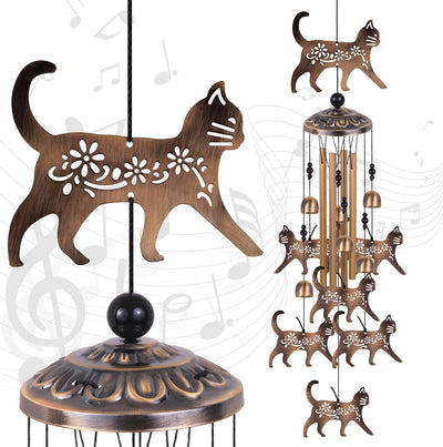 Campanillas viento gatos decoración jardín