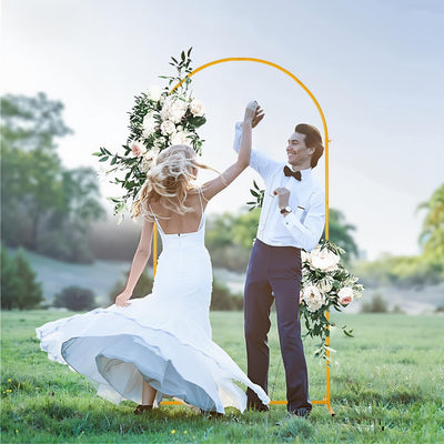 Soporte arco dorado 7.2ft para bodas y fiestas
