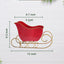 Decoración trineo rojo metal galvanizado navidad rústica hogar