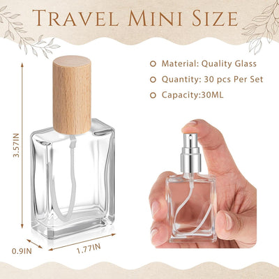 30 Botellas Vidrio Perfume 1.7oz Dispensador Recargable