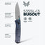 Cuchillo plegable bugout EDC hoja caída mango aluminio