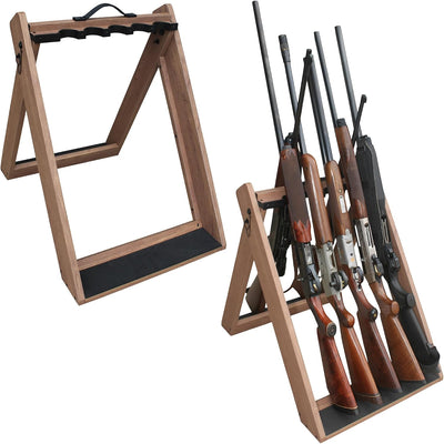 Estante plegable para 10 armas 21x27x28.5" acero inox
