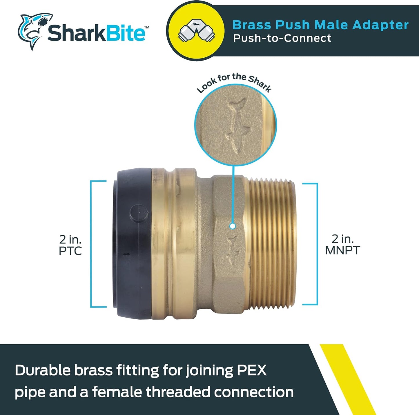 Adaptador MNPT para tuberías PEX cobre CPVC