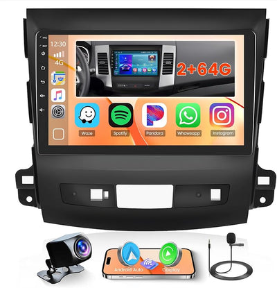 Radio Android 15 Car Play Outlander 06-12 9 Pantalla Táctil