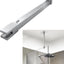 Barra puerta ducha 18-31" soporte techo níquel