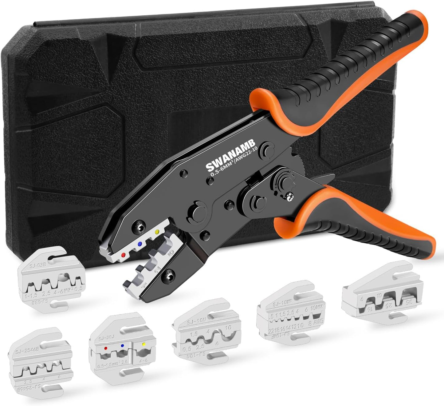 Kit herramientas crimpado terminales termorretráctiles