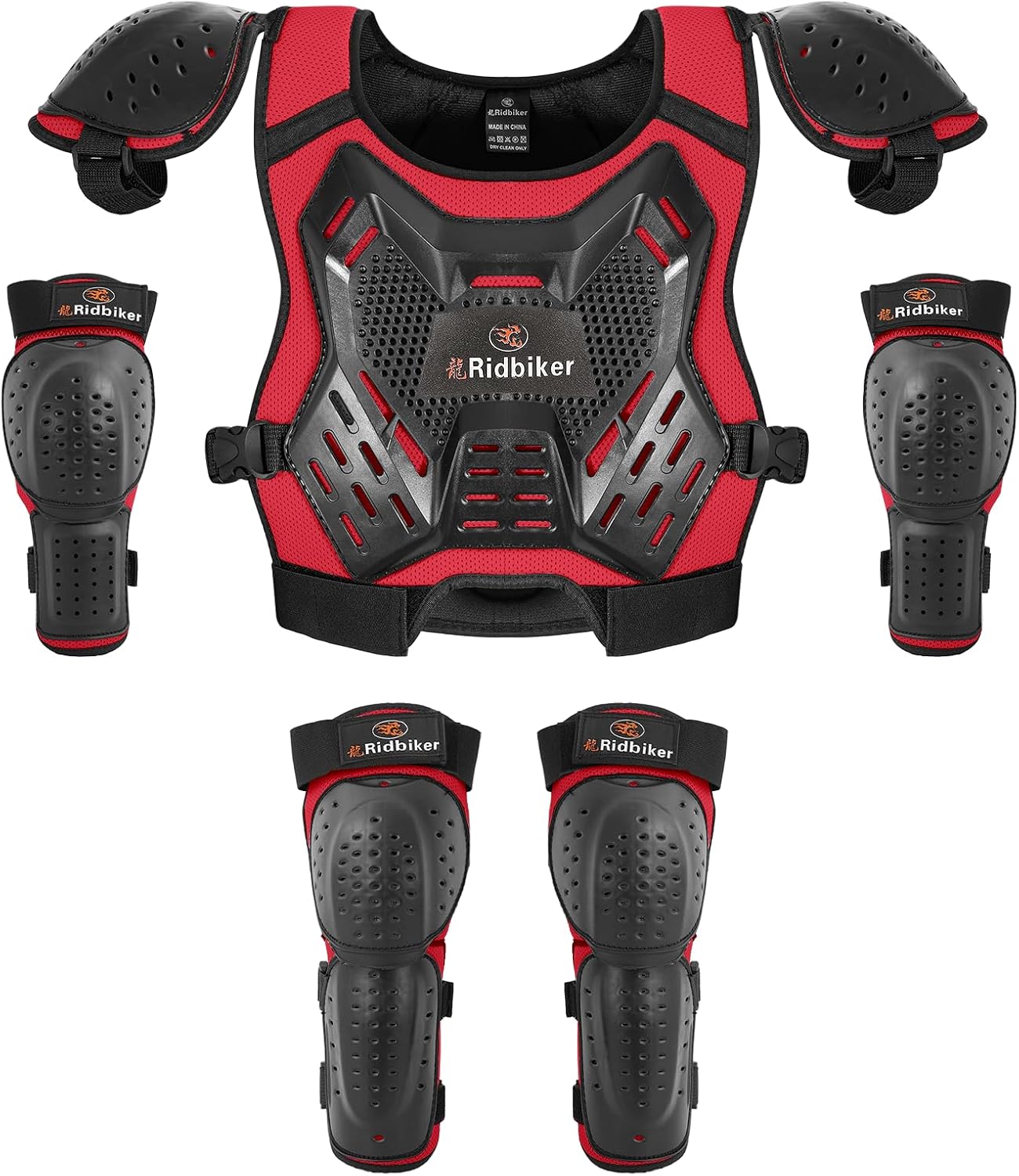 Chaleco armadura para niños motocross con protecciones