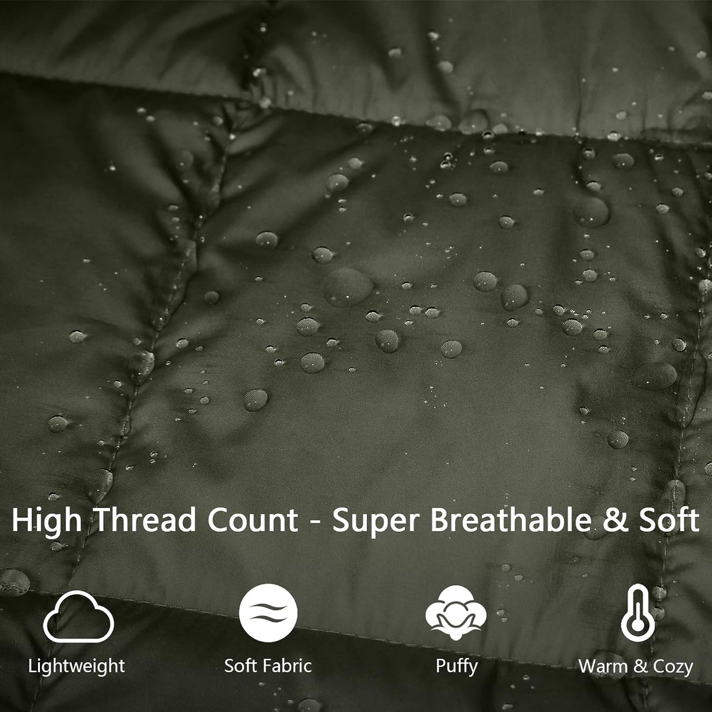 Manta acolchada plegable impermeable para camping y viajes