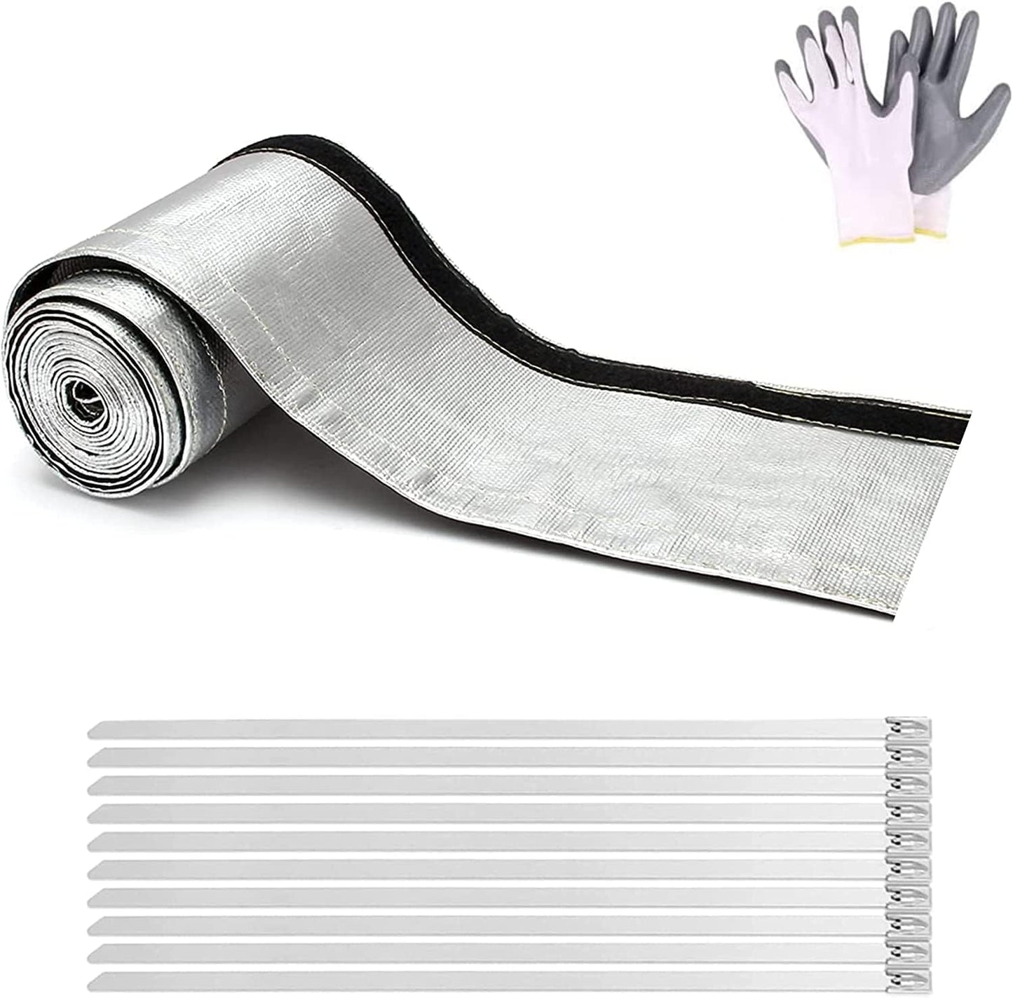Escudo térmico aluminizado para mangueras 1" x 10ft 10pzas