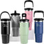 Vaso acero inox 30oz popote doble aislado 24h frío 12h