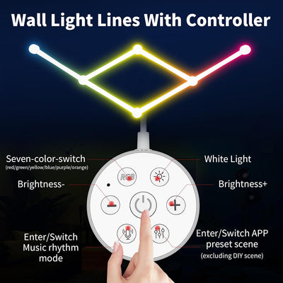 Luces pared LED WiFi 16M colores atenuables con Alexa y