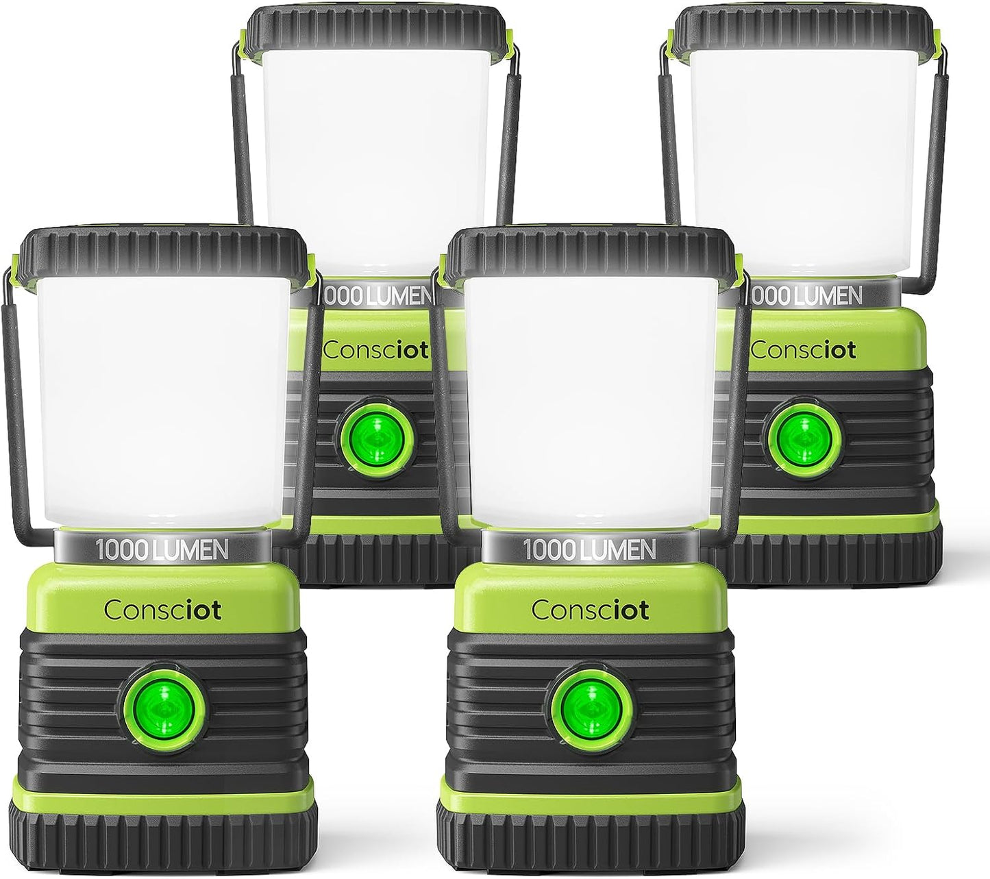 Linterna LED camping 1000lm 4 modos ipx4 luz emergencia