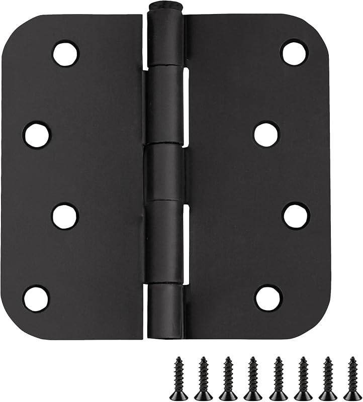 Bisagras puerta interior 12 pzas 4x4" acero negro mate