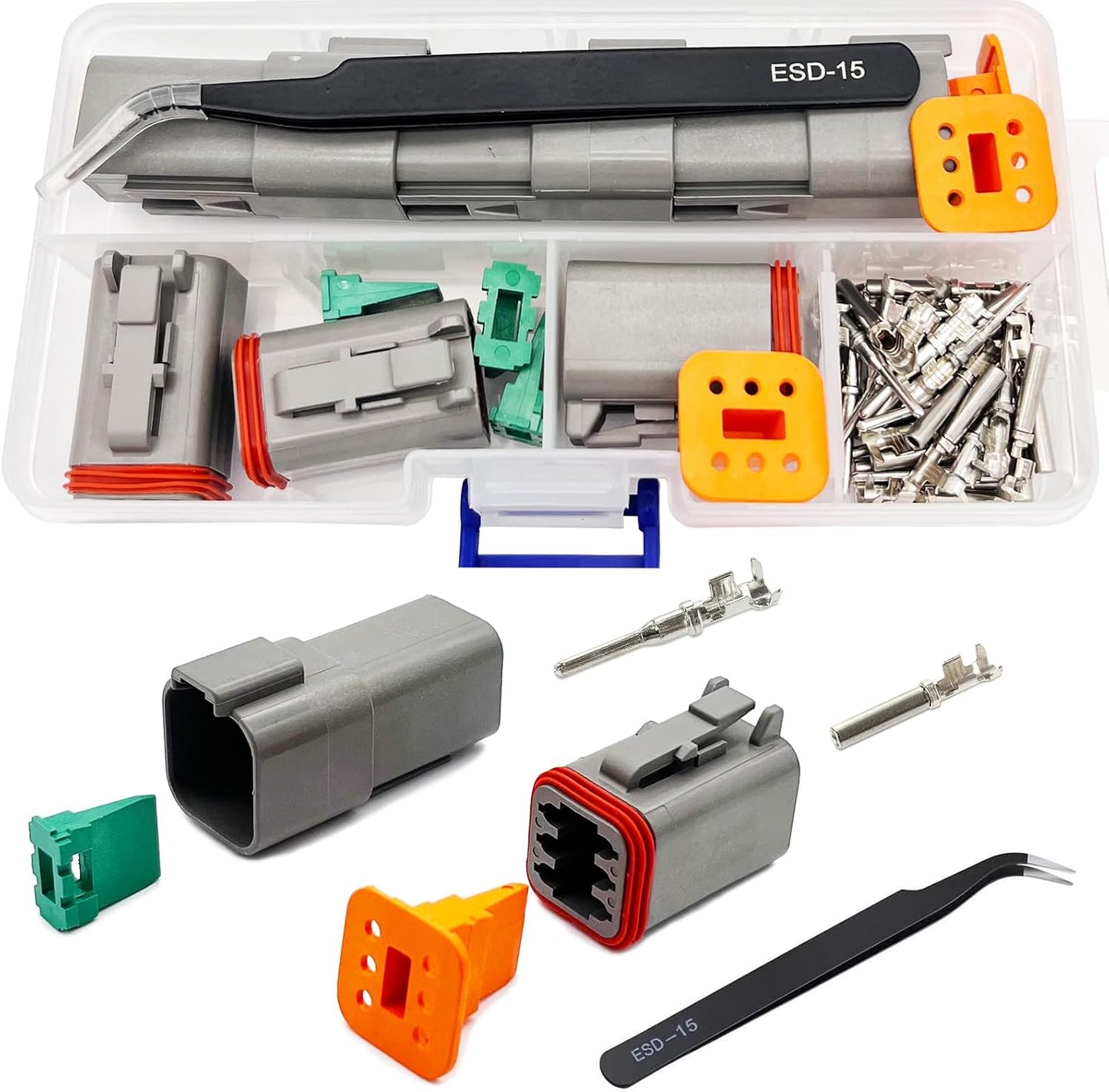 Kit conectores Deutsch 6 pines impermeables para auto RV