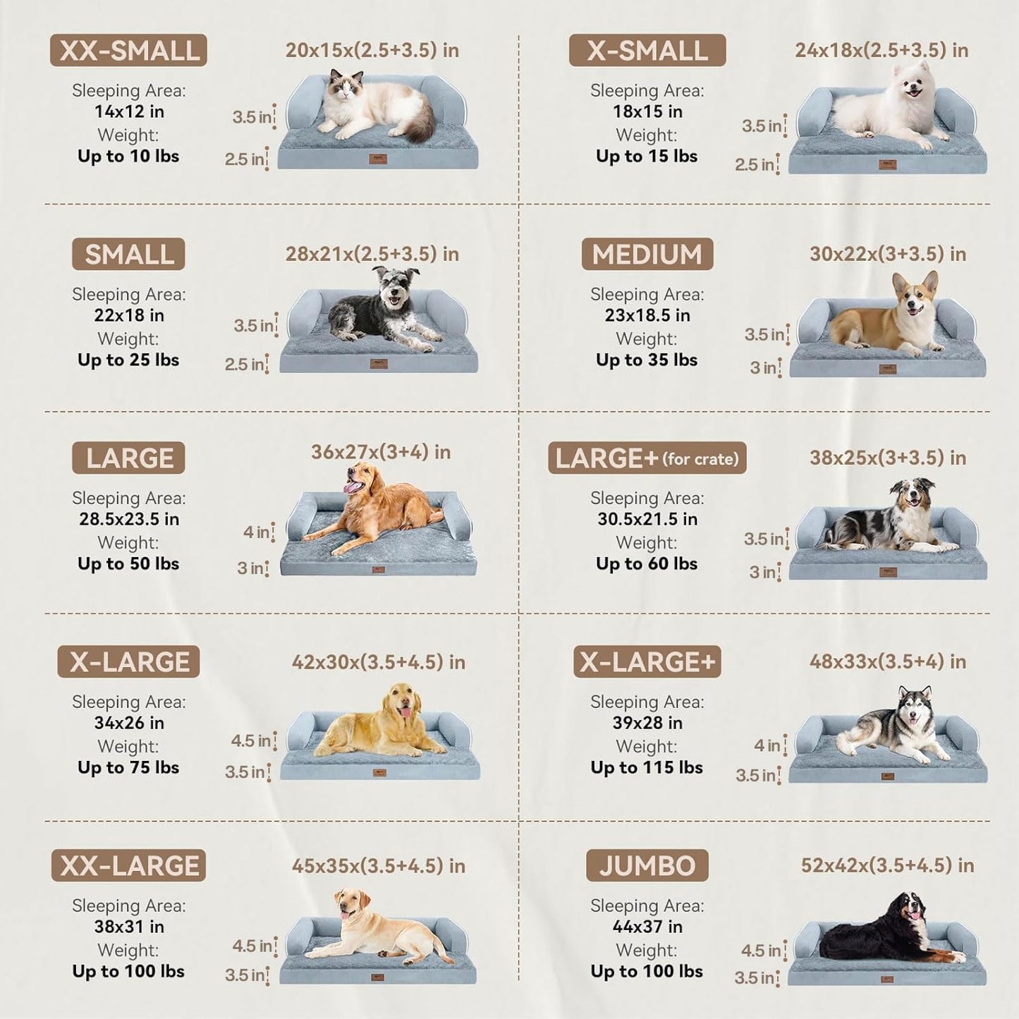 Cama ortopédica perro mediano espuma funda lavable gris