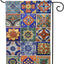 Banderas jardín doble cara con azulejos mexicanos para patio
