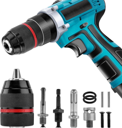 Adaptador impacto 1/2 a 3/8 portabrocas autoapriete negro