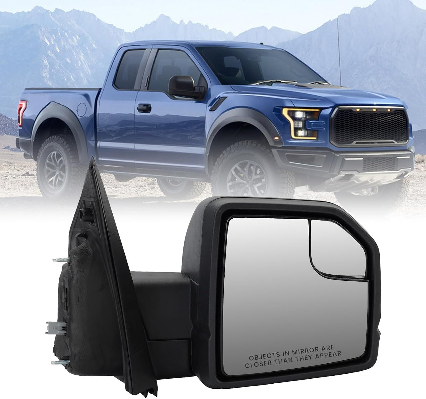 Espejo lateral Ford 5 pines vidrio eléctrico plegable