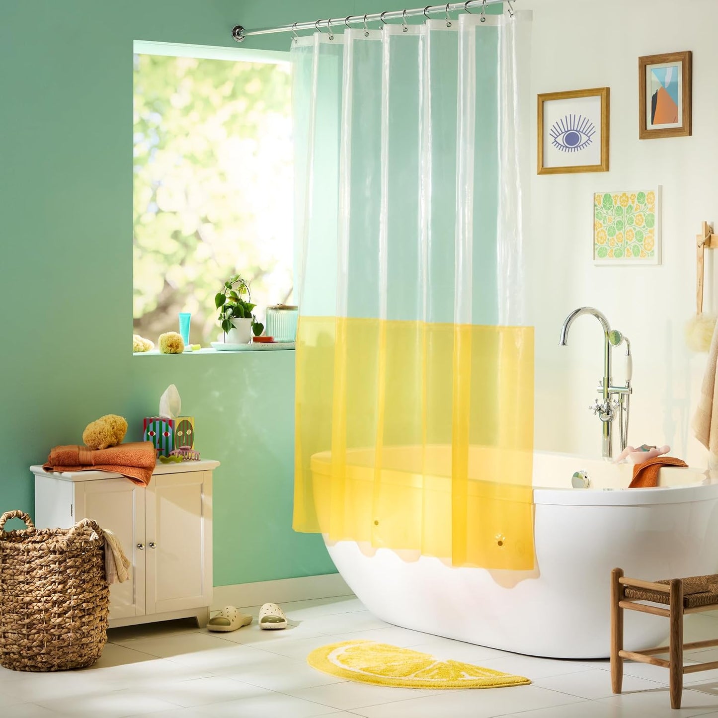 Tapete baño forma medio círculo antiderrap 34.7x18.1pulg