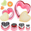 Set 6 cortadores galletas corazón y sándwiches