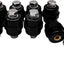 Aisladores barra colectora SM-40 M10 negro 8 pzas