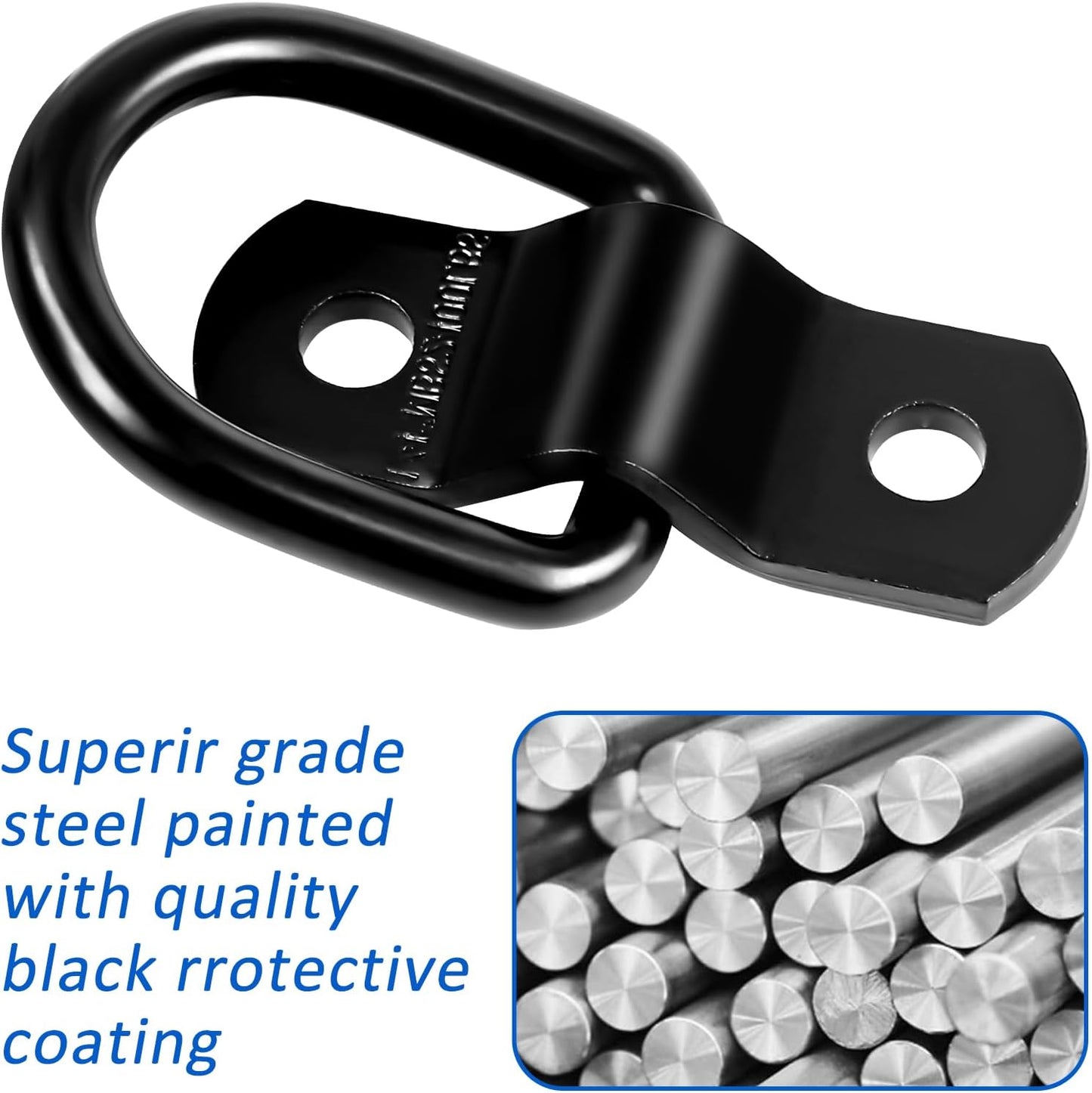 24 Anclajes Amarre Anillo 1/4pulg Acero Inox Camión