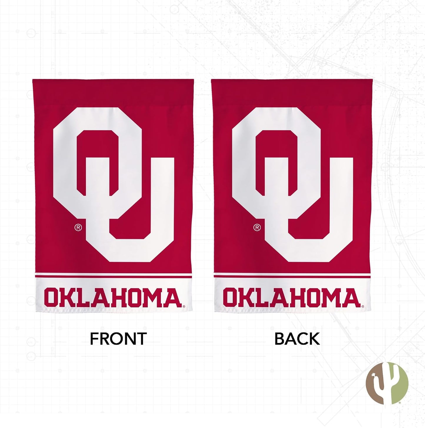 Bandera jardín Oklahoma Sooners 19x12pulg exterior