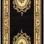 Alfombra pasillo 2'3x8' color negro y marfil