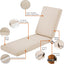 Cojín chaise lounge aire libre 80pulg beige envejecido set 2