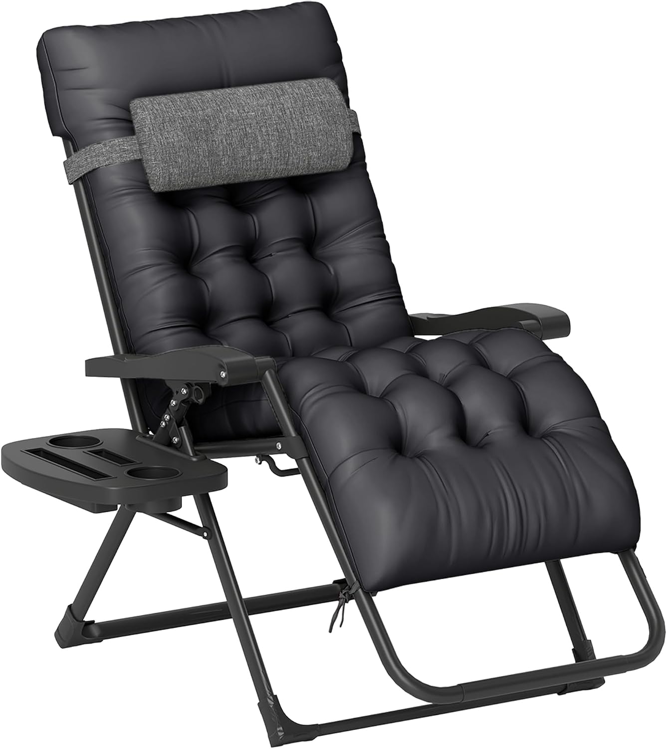 Silla Zero Gravity reclinable plegable cojín 264lb negro