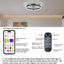 Ventilador techo araña LED regulable comedor dormitorio negro