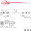 Cable Ethernet UTP Cat6a 15pies sin blindaje rosa